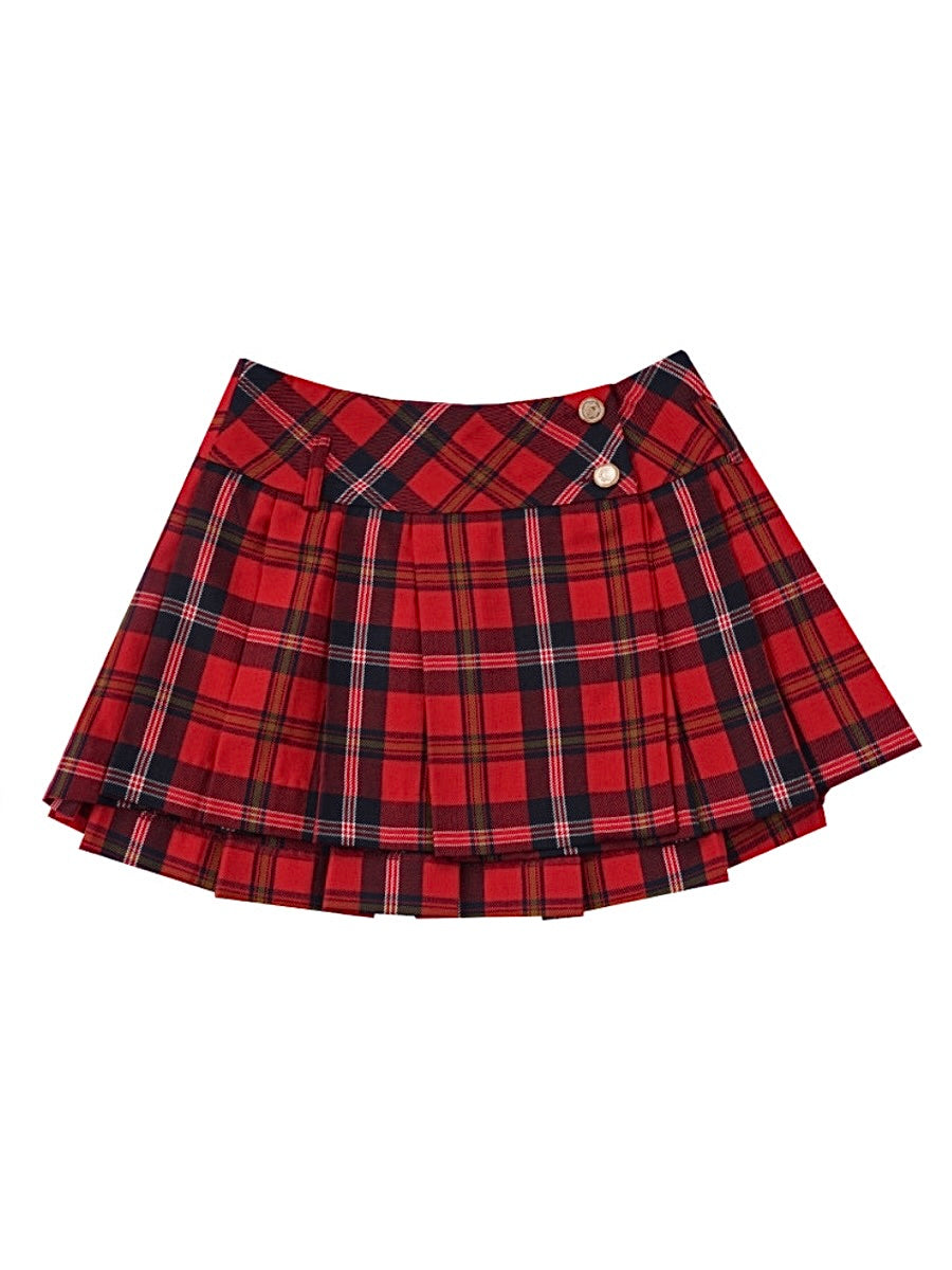 Rockin' Red Plaid Skirt-ntbhshop