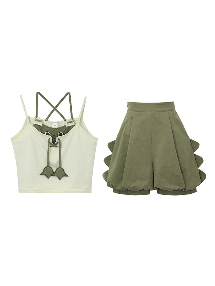 Green Monster Camisole & Shorts - ntbhshop