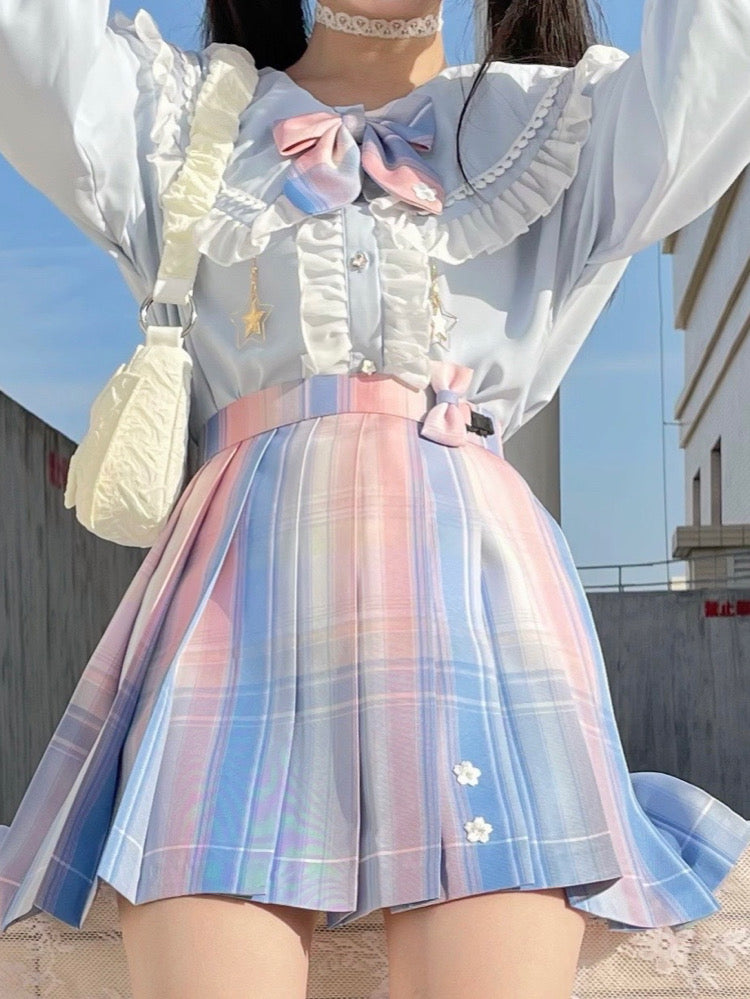 Sakura Lollipop JK Uniform Blouse with Metal Star Pendants-ntbhshop