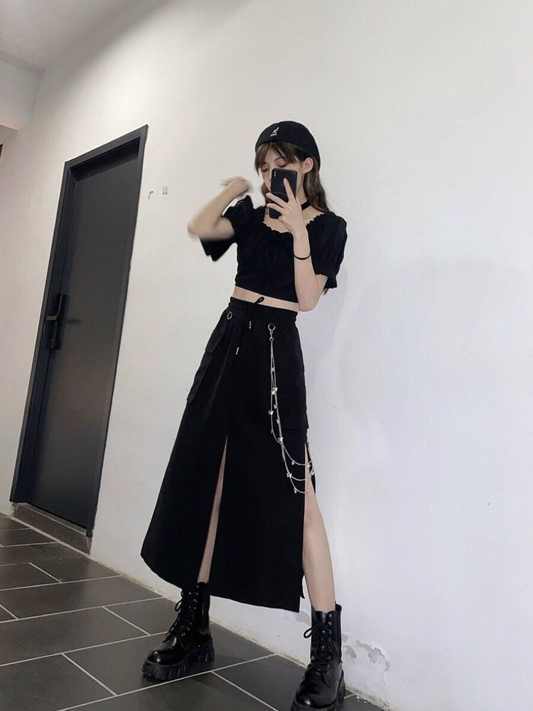 Untamed Split Skirt-ntbhshop