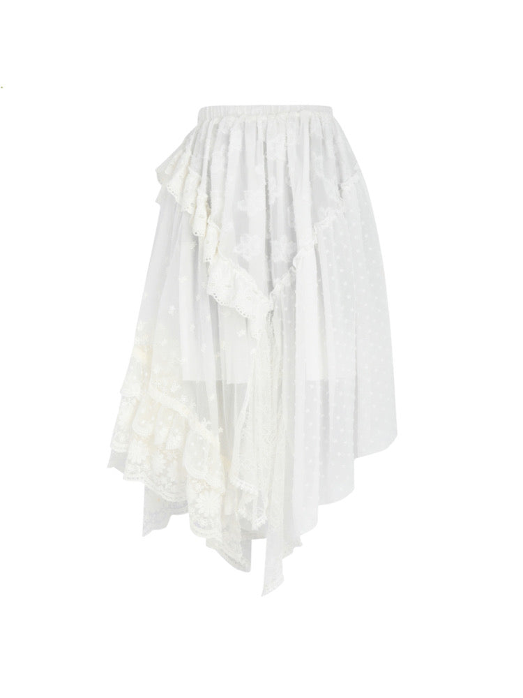 Lacy Lullaby Asymmetrical Skirts-ntbhshop