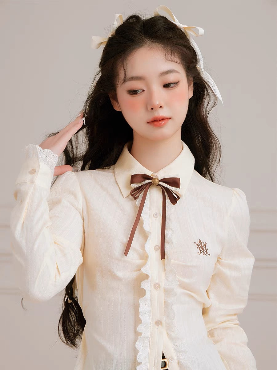 Chic Parisian Shirt & Bow Tie-ntbhshop