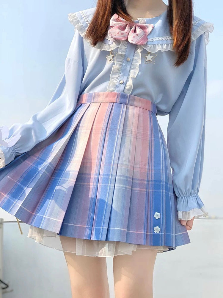 Sakura Lollipop JK Uniform Blouse with Metal Star Pendants-ntbhshop