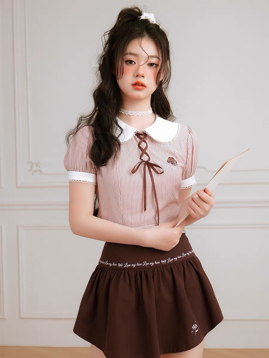 Love Note Embroidered Mini Skirts-ntbhshop