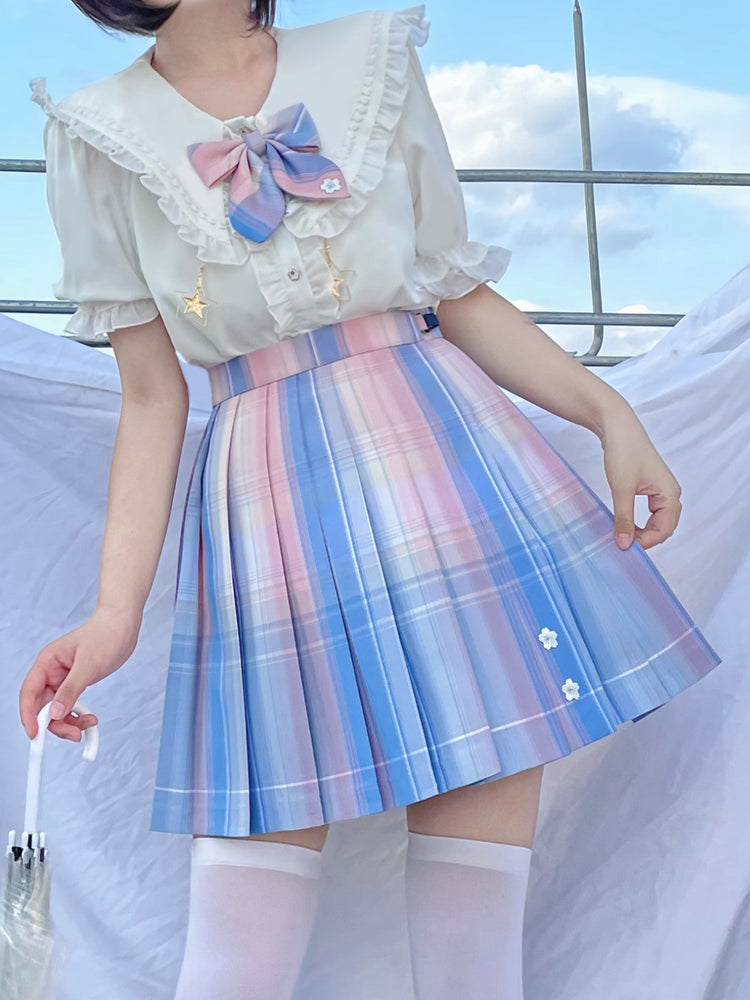 Sakura Lollipop JK Uniform Blouses with Metal Star Pendants-ntbhshop