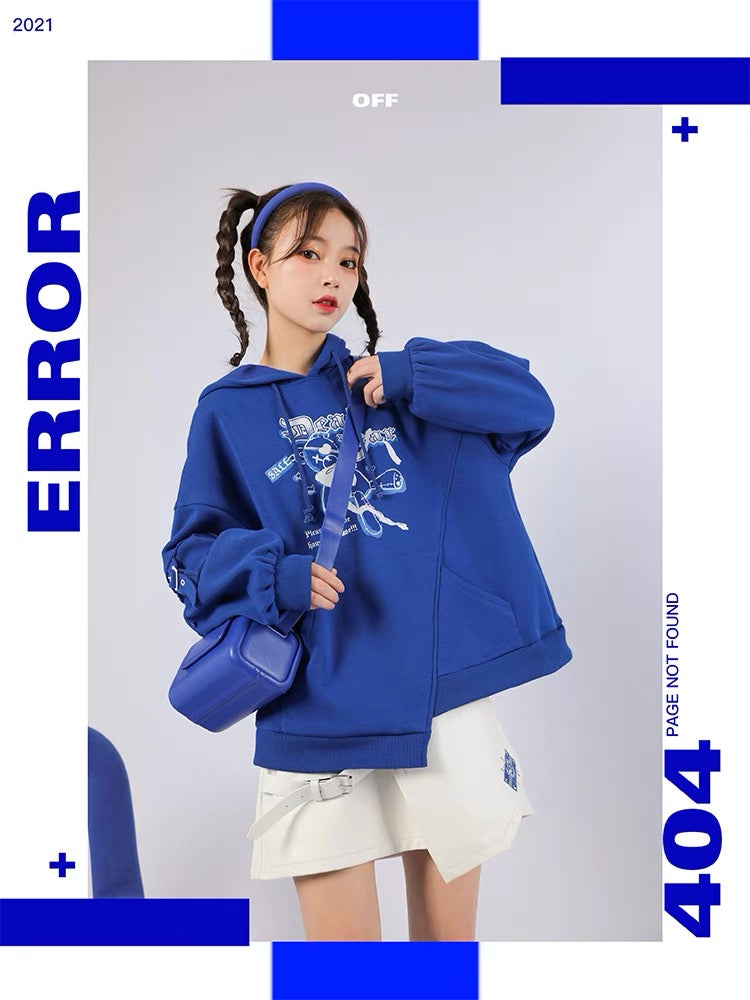 Electric Poise Klein Blue Hoodie & Skirt-ntbhshop