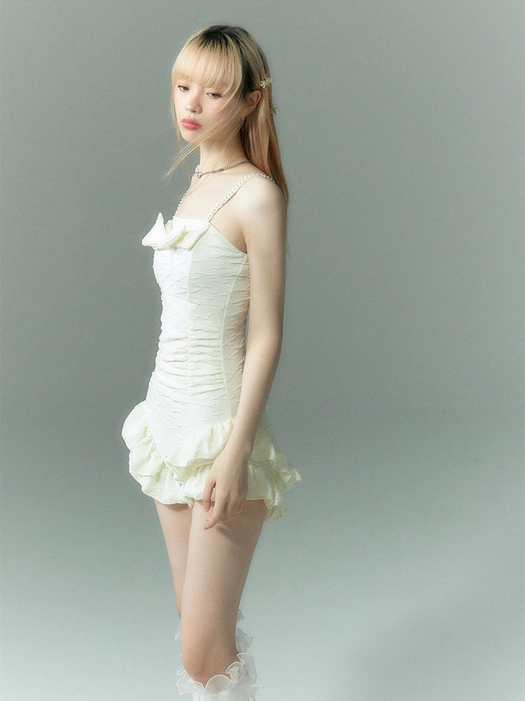 Lady in Ivory Bow Knot Swimsuit-ntbhshop