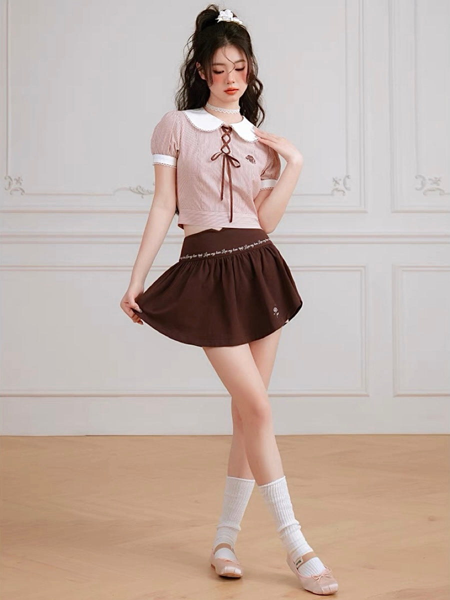 Love Note Embroidered Mini Skirts-ntbhshop