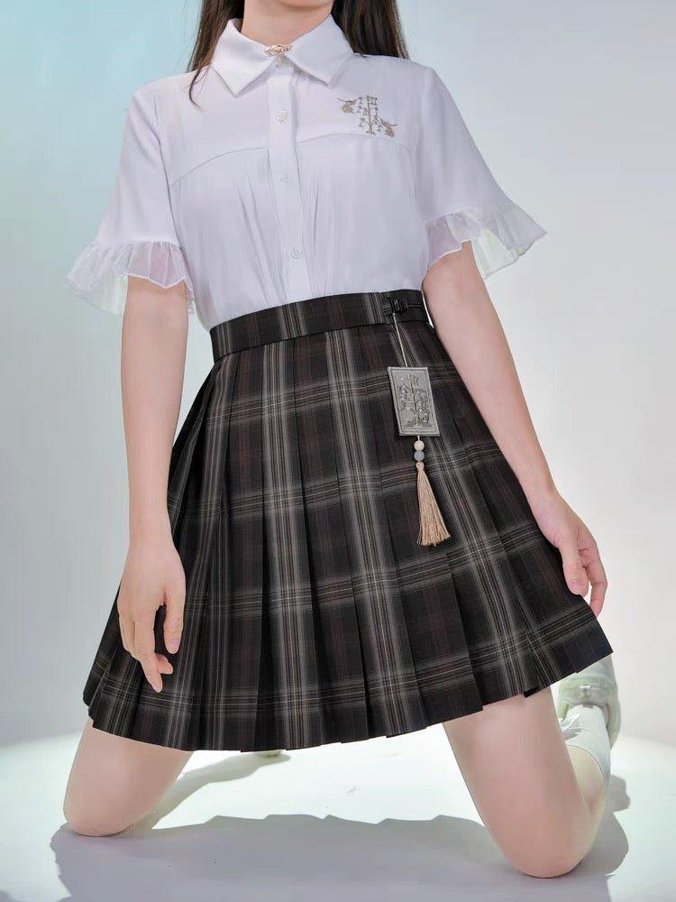 Bronze Heavenly Tree JK Uniform Skirts-ntbhshop