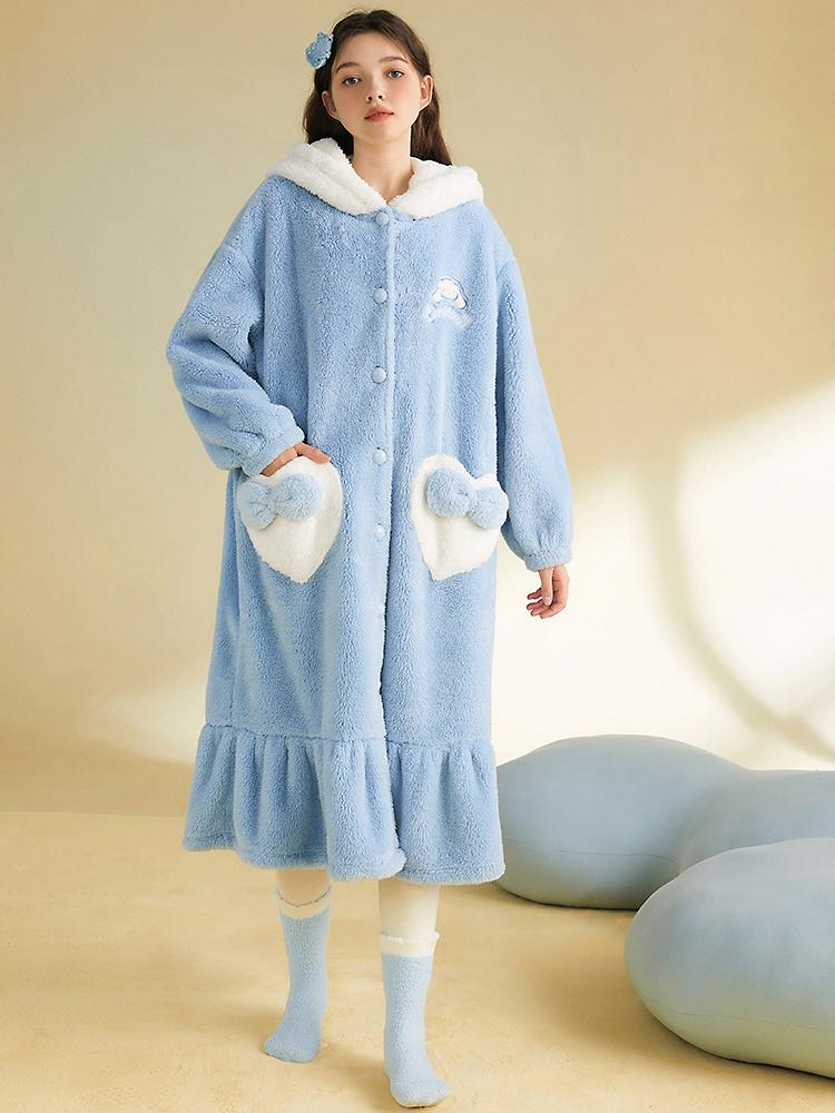 Kuromi My Melody Cinnamonroll Fleece Nightgowns-ntbhshop