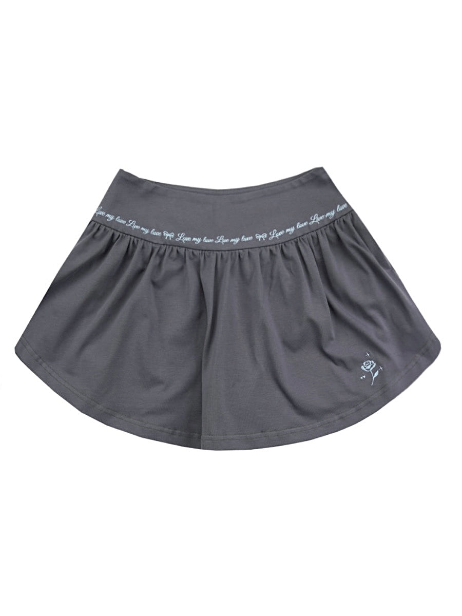 Love Note Embroidered Mini Skirts-ntbhshop