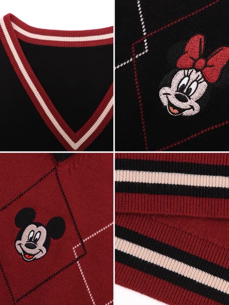 Mickey Mouse Knit Crop Sweaters-ntbhshop