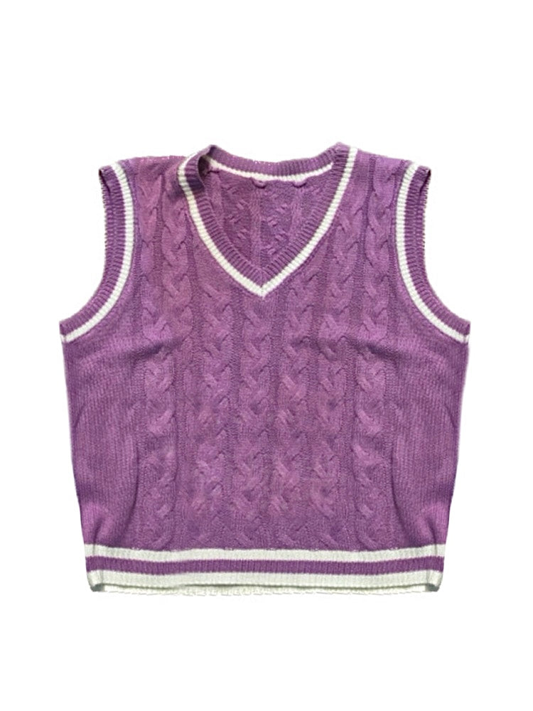 Purple Love Knit Vests & Shirt-ntbhshop