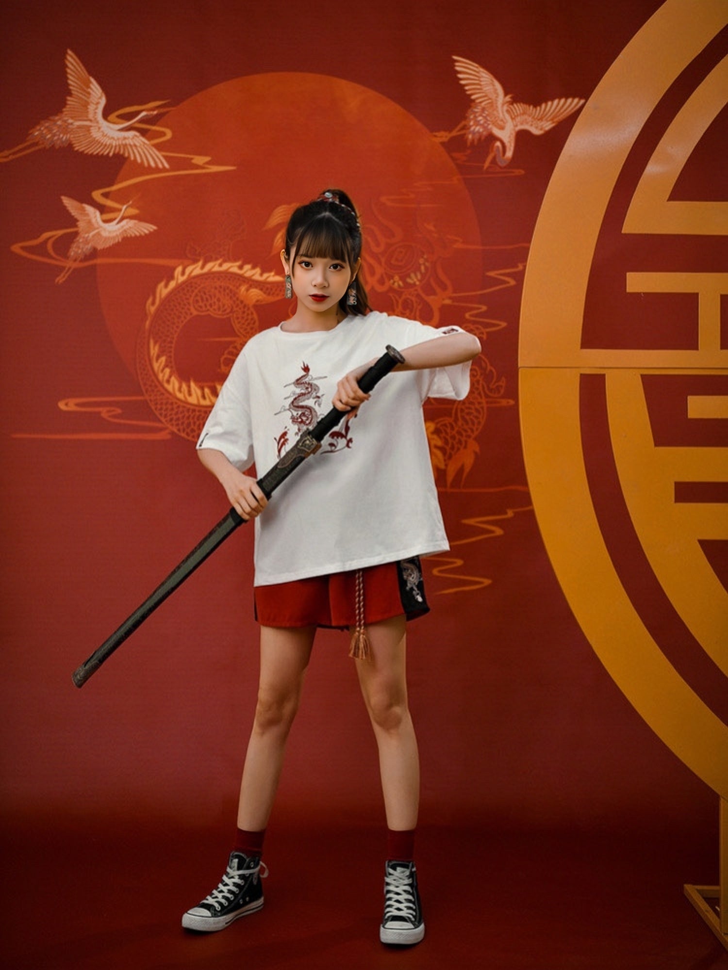 Golden Dragon Chinese Unisex Tees-ntbhshop