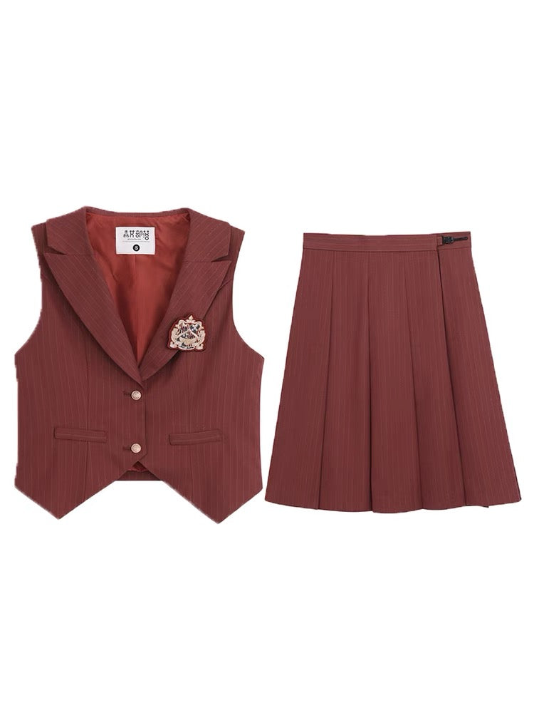 Brave Scarlet Vest & Skirt-ntbhshop