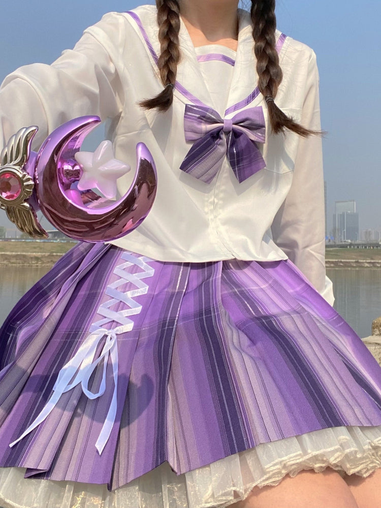 Little Demon Fairy Silver Tinsel JK Uniform Skirts-ntbhshop