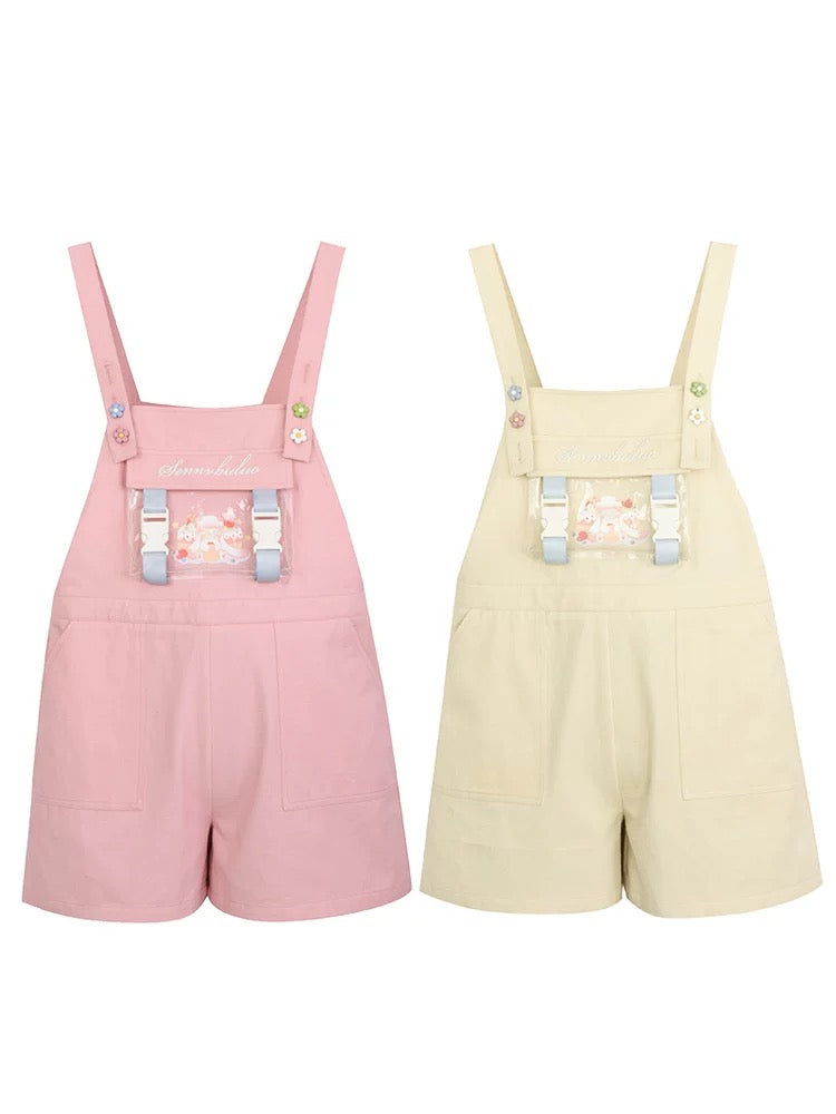 Strawberry Cake Overall Shorts-ntbhshop