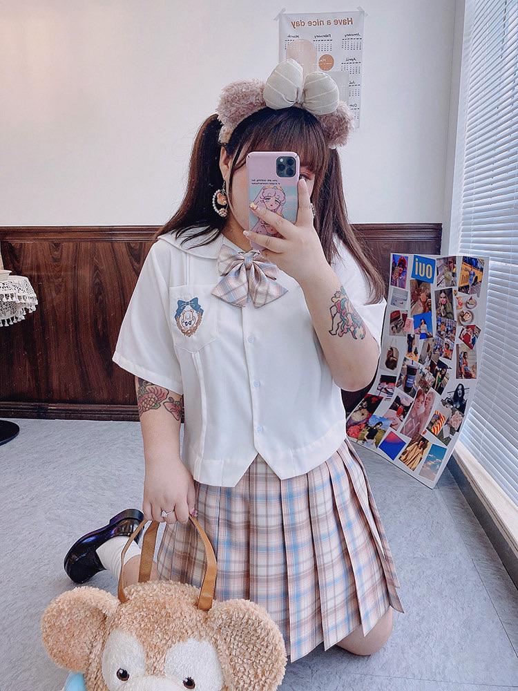 Jelly Bear JK Uniform Skirt & Bow Tie-ntbhshop