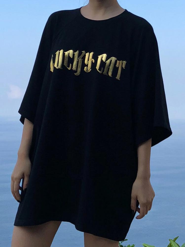 Lucky Cat Bronzing Tees-ntbhshop