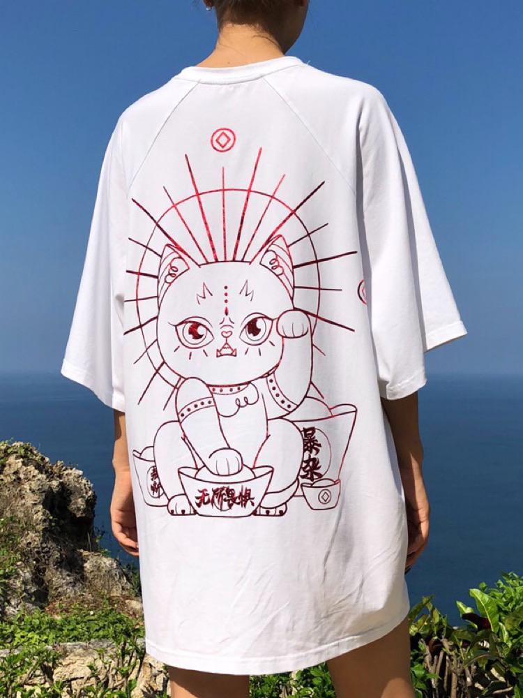 Lucky Cat Bronzing Tees-ntbhshop