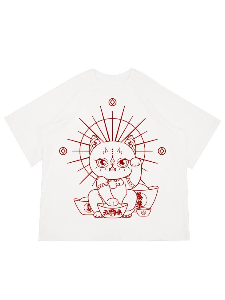 Lucky Cat Bronzing Tees-ntbhshop