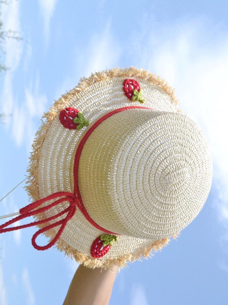 Machiko Summer Strawberry Straw Hat-ntbhshop