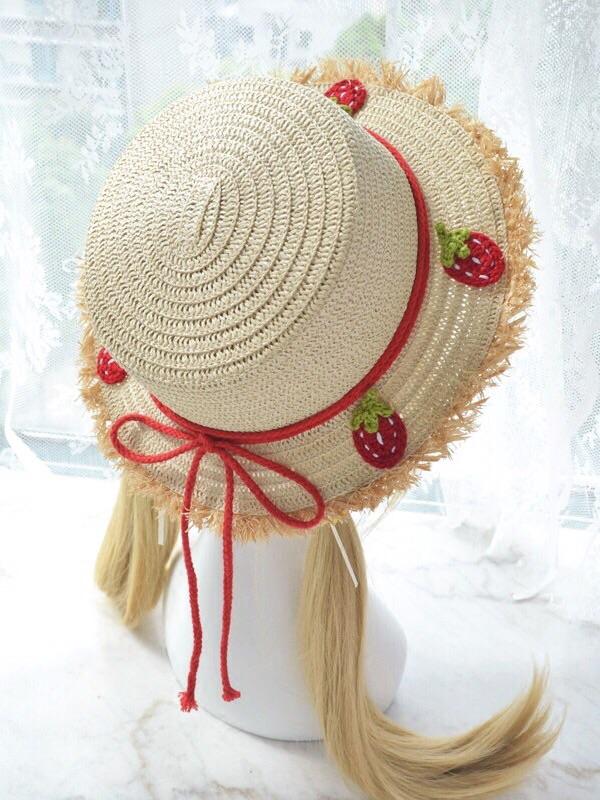 Machiko Summer Strawberry Straw Hat-ntbhshop