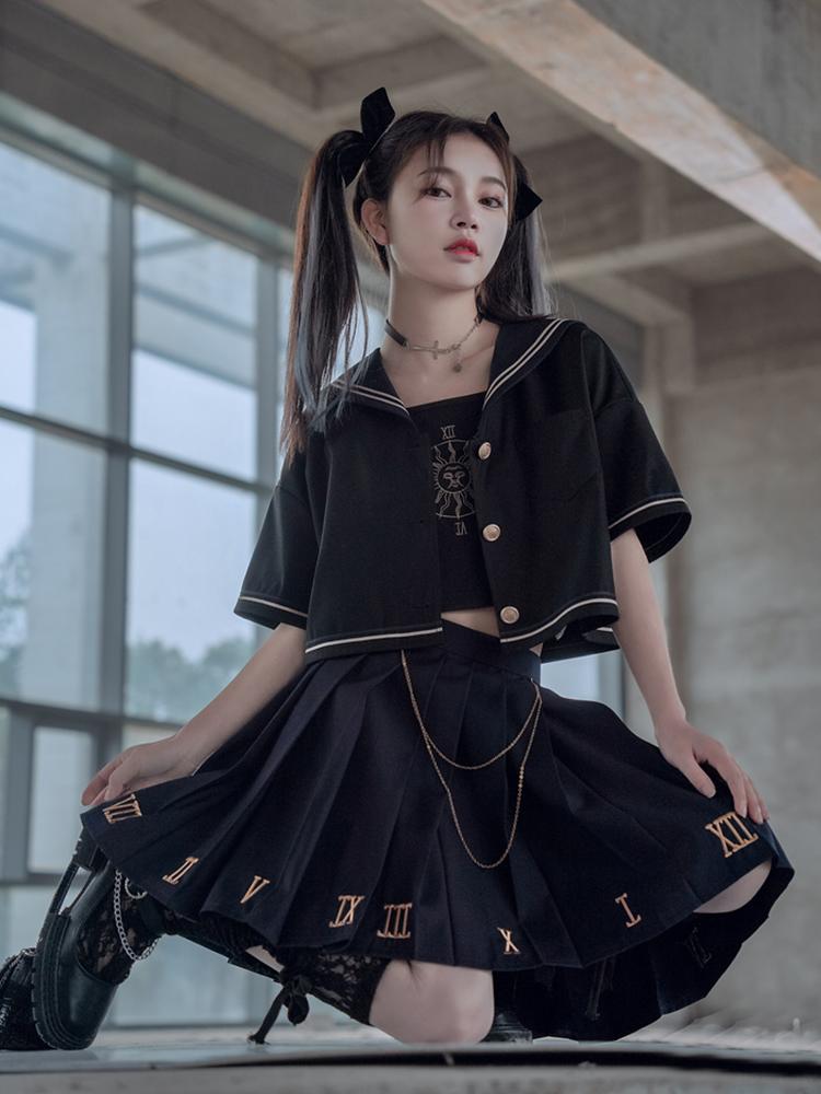 Planetary Hours Sailor Blouse, Camisole & Skirt-ntbhshop