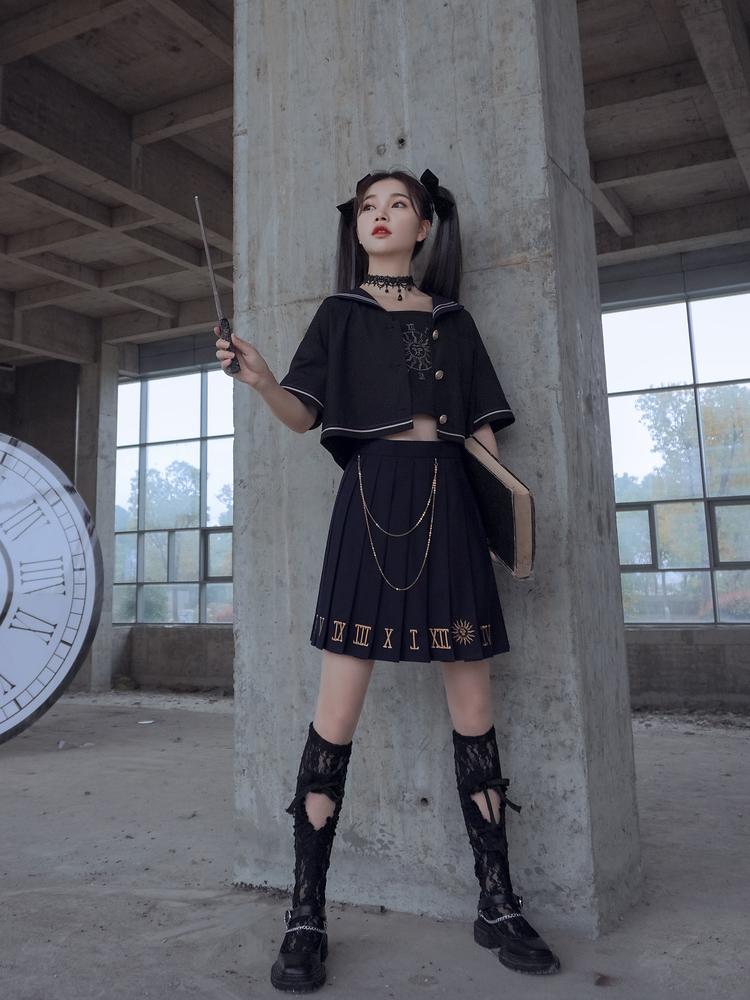 Planetary Hours Sailor Blouse, Camisole & Skirt-ntbhshop