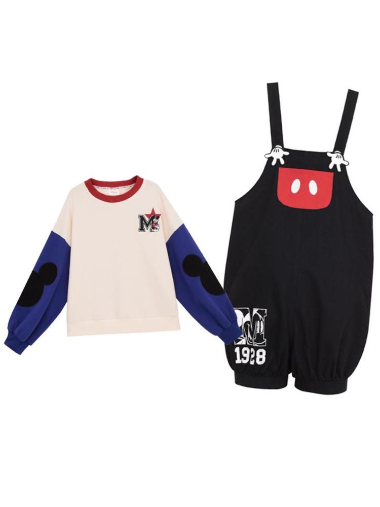 Mickey Mouse Sweatshirt & Overall Shorts-ntbhshop