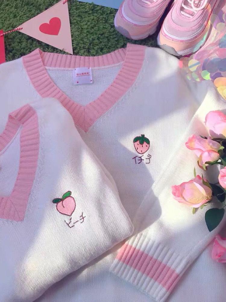 Peach & Strawberry Sweaters-ntbhshop