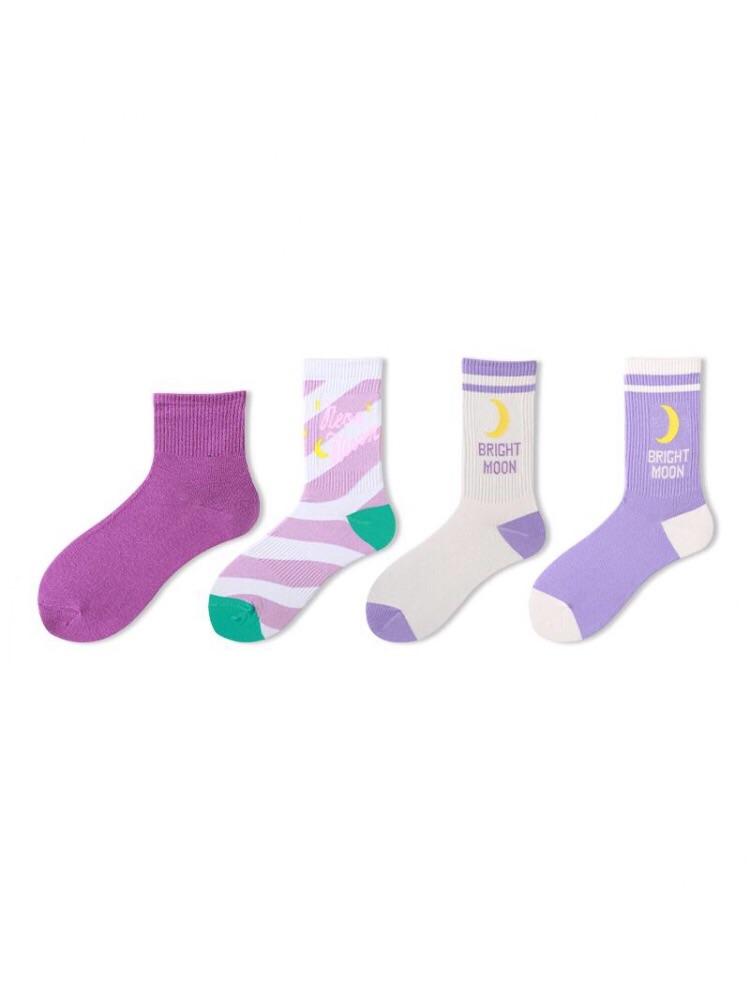 Purple Socks Set of 4-ntbhshop