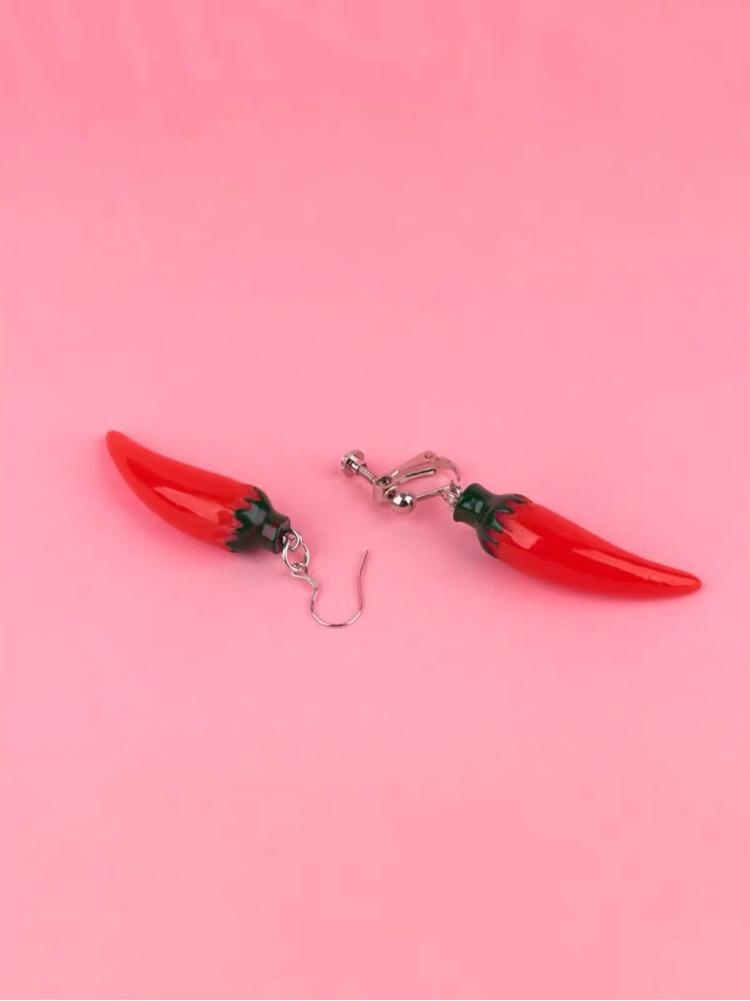 Spicy Pepper Resin Earrings-ntbhshop