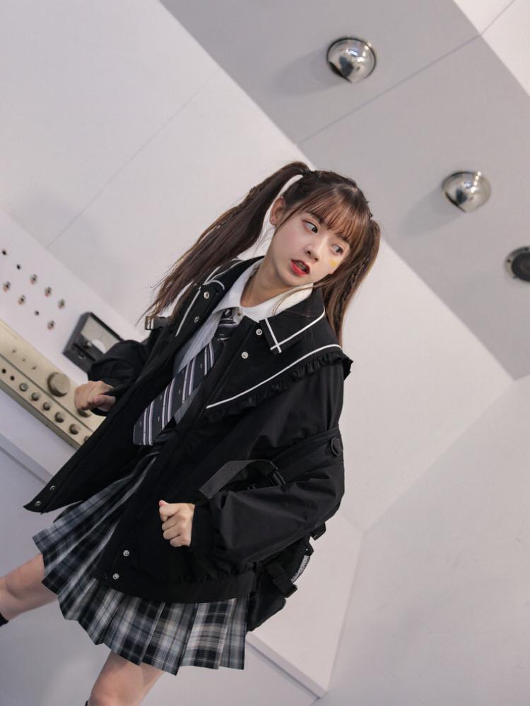 Sakura Sailor Jacket Versatile Korean Style-ntbhshop
