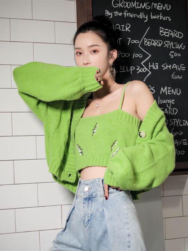 Winter Flower Cami & Sweater-ntbhshop