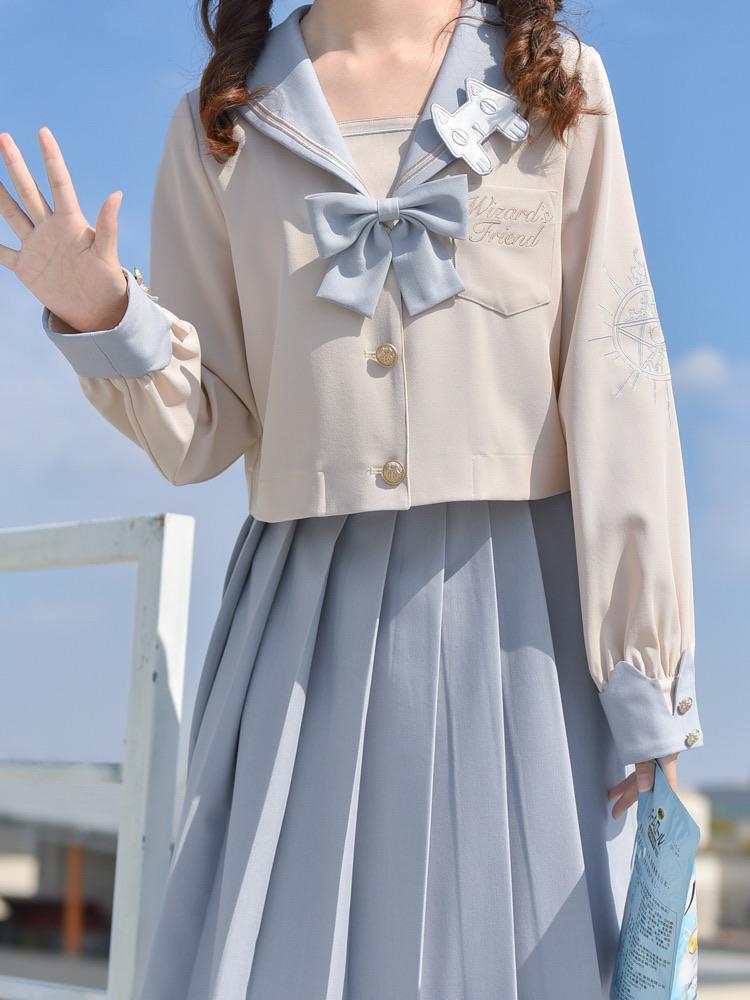 Wizard’s Friend JK Uniform Sailor Blouse & Midi Skirt-ntbhshop